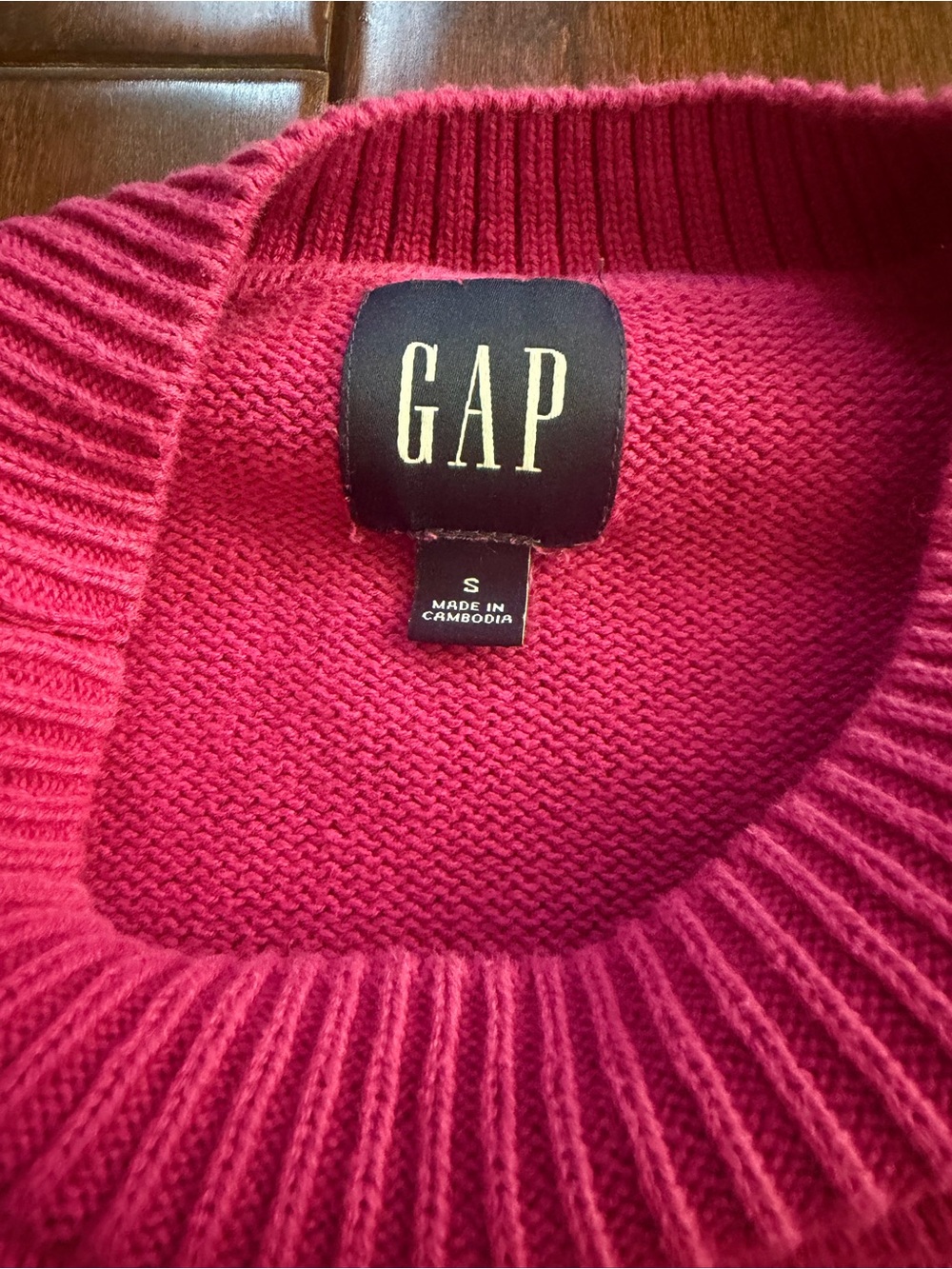 GAP Women’s Crewneck Sweater in Deep Pink